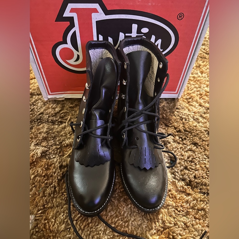 Justin lace up boots size 11.5 NEW